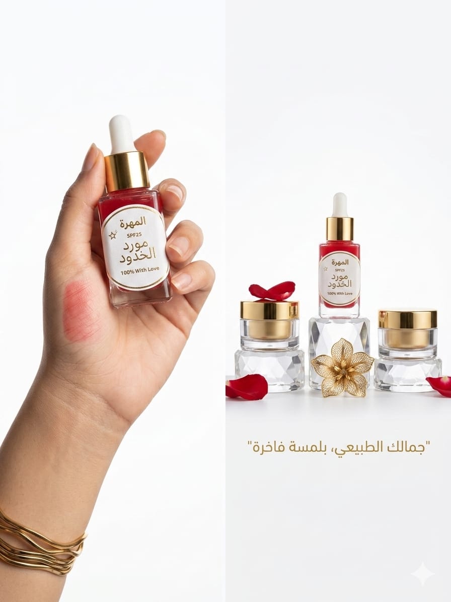 مورد الخدود والشفاه spf25 بالعكر الفاسي