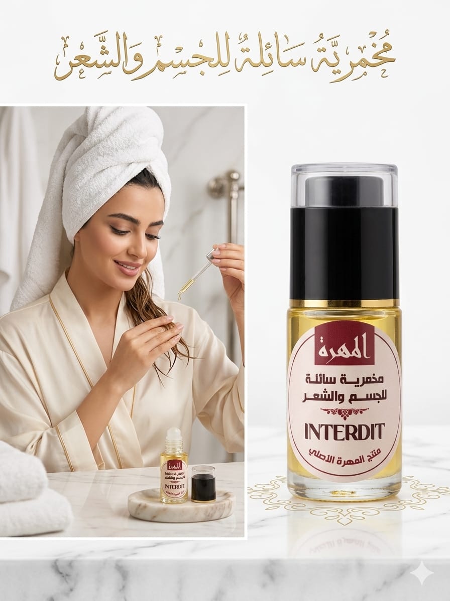 دهن عطر انتيردي الاكثر طلبا والانسب للشتاء والصيف يدوم طويلا ومناسب للجسم والشعر بدون كحول 30 ml